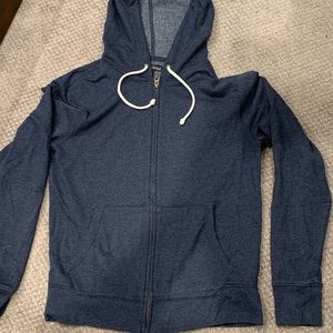 J Crew Navy hoodie, full zip up. Men’s Medium.